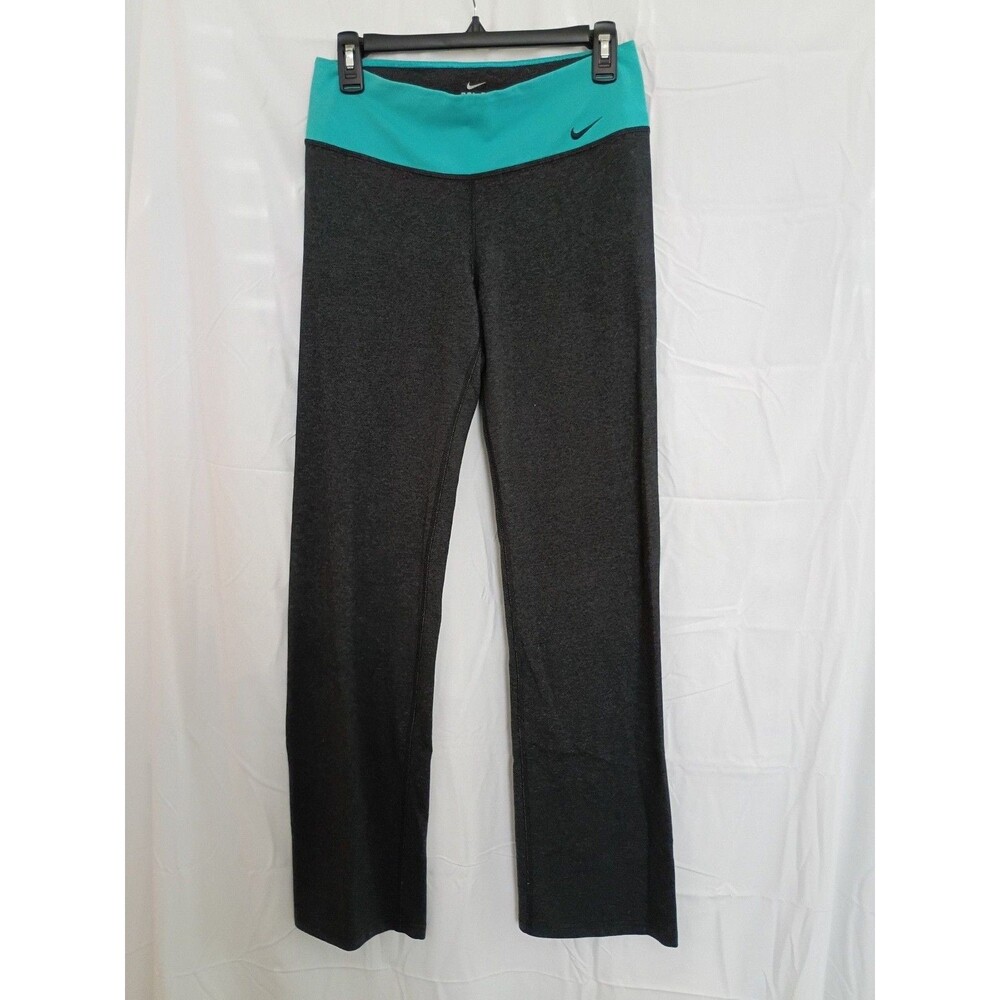 Nike Gray and Teal Yoga Leggings Pants